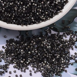 MIYUKI Delica Beads, Cylinder, Japanese Seed Beads, 11/0, (DB1818) Dyed Rustic Gray Silk Satin, 1.3x1.6mm, Hole: 0.8mm, about 100000pcs/500g(SEED-MY11-DB1818)