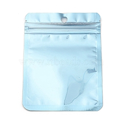 Plastic Packaging Yinyang Zip Lock Bags, Top Self Seal Pouches, Rectangle, Sky Blue, 11.9x8.9x0.24cm(OPP-F001-03C)