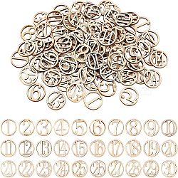 Wood Cabochons, Ring with Number, BurlyWood, 25x2.5mm, 30pcs/bag(WOOD-WH0017-03)