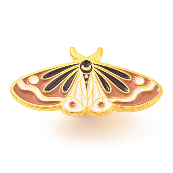 Alloy Enamel Brooches, Enamel Pin, with Butterfly Clutches, Butterfly, Golden, Peru, 14x27.5x9.5mm