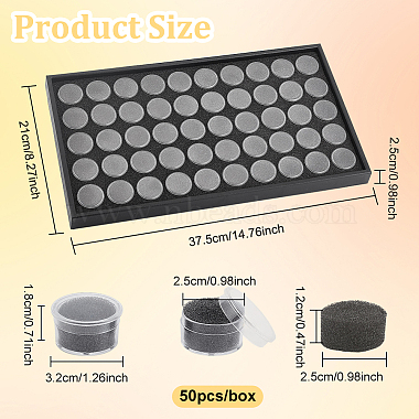 50 Grids Plastic Loose Diamond Storage Boxes(MRMJ-WH0012-40A)-2