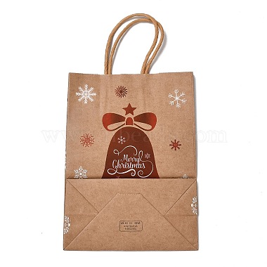 Christmas Theme Hot Stamping Rectangle Paper Bags(CARB-F011-02C)-3