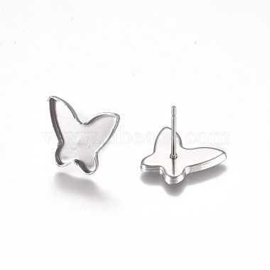 304 Stainless Steel Stud Earring Findings(STAS-G225-23P)-2