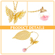 Nbeads Glass Ball & 3D Brass Butterfly Pendant Bookmarks(AJEW-NB0005-11)-5