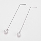 Boucles d'oreilles dormeuses en perles de culture d'eau douce(EJEW-JE02756-01)-1