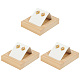 3Pcs Rectangle Wood Earring Display Stands(EDIS-DR0001-05A)-1