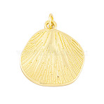 Rack Plating Brass Pendants, Cadmium Free & Lead Free, Long-Lasting Plated, Leaf, Real 18K Gold Plated, 22x20.5x2mm, Hole: 3mm(KK-P269-02G)