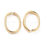 Brass Linking Rings, Quick Link Connector, Cadmium Free & Lead Free, Long-Lasting Plated, Oval, Real 24K Gold Plated, 8x6x1.5mm, Inner Diameter: 7x4.5mm(KK-M250-24B-G)