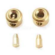 304 Stainless Steel Bead Tips, Flat Round, Golden, 2x3mm, Hole: 1mm, Inner Diameter: 1mm(STAS-K268-01A-G)