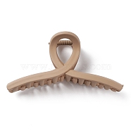 Plastic Claw Hair Clips, with Iron Findings, Hair Accessories for Girls, Tan, 56x110x40.5mm(PHAR-G005-03B)