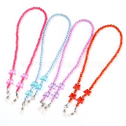 Butterfly Design Eyeglass Chains for Women, Glasses String Holder, with Acrylic Beads, 304 Stainless Steel Lobster Claw Clasps, Colorful, 21.25 inch(54cm)(AJEW-EH00255)