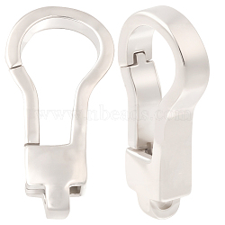 2Pcs 925 Sterling Silver Spring Gate Rings, Keychain Clasps, 1Sheet Double Sided Suede Fabric Silver Polishing Cloth, Silver, 17x8x3mm, Hole: 0.8mm(STER-BBC0008-73)