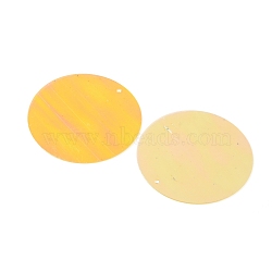 Ornament Accessories, Iridescent PVC Plastic Paillette/Sequins Pendants, Flat Round, Gold, 29~30x0.2mm, Hole: 1.5mm(PVC-WH0004-03C)