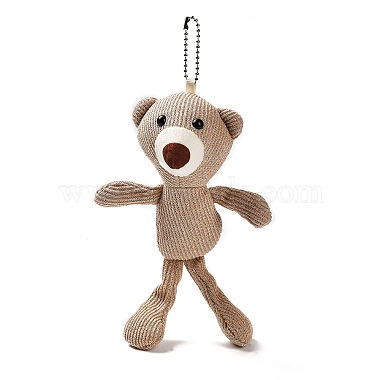 Cartoon PP Cotton Plush Simulation Soft Stuffed Animal Toy Bear Pendants Decorations(HJEW-K043-03)-2