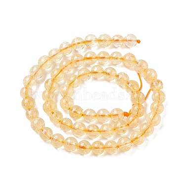 Chapelets de perles de citrine naturelle(G-E326-6mm-01)-3