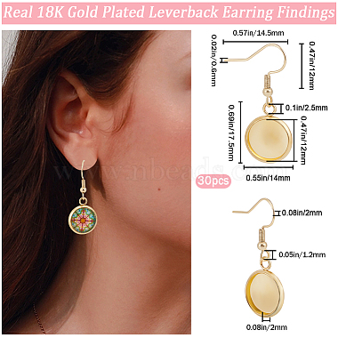 20 Pair 304 Stainless Steel Earrings Hooks(EJEW-AB00014)-2