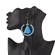 Glass Seed Braided Ring & Polycotton Tassel Dangle Earrings(EJEW-MZ00051)-3