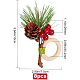 Рождественская тема деревянные кольца для салфеток(AJEW-WH0261-90)-2