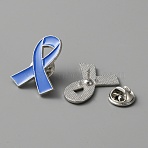Awareness Ribbon Enamel Pin, Platinum Alloy Brooch for Backpacks Clothes Jackets Hats, Royal Blue, 26x21x1.5mm, Pin: 1mm(JEWB-WH0029-29A-1)
