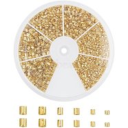 Brass Crimp Beads Sets, Golden, 1.5~2.5mm, Hole: 1~2mm; about 3060pcs/box(KK-PH0019-01G)