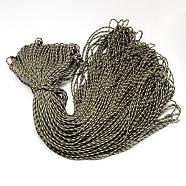 Polyester & Spandex Cord Ropes, 1 Inner Core, Dark Olive Green, 2mm, about 109.36 yards(100m)/bundle(RCP-R007-340)