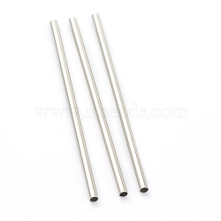 304 Stainless Steel Beads, Tube Beads, Stainless Steel Color, 75x3mm, Hole: 2.5mm.(STAS-H160-04P-P)