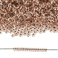TOHO 8/0 Demi Round Beads, Japanese Seed Beads, (PF740) PermaFinish Copper Lined Crystal, 3x1.15mm, Hole: 1.2mm, about 744pcs/10g(X-SEED-DR08-PF740)