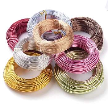 Aluminum Wire, Bendable Metal Craft Wire, Round, Mixed Color, 0.6~6mm, 250~500g/Roll