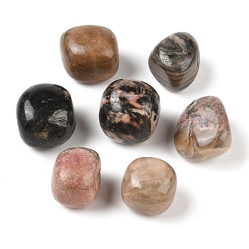 Natural Rhodonite Beads, Nuggets, No Hole/Undrilled, Tumbled Stone, 19~26x19~22x15~21mm