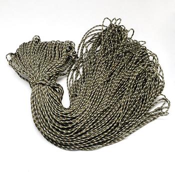Polyester & Spandex Cord Ropes, 1 Inner Core, Dark Olive Green, 2mm, about 109.36 yards(100m)/bundle