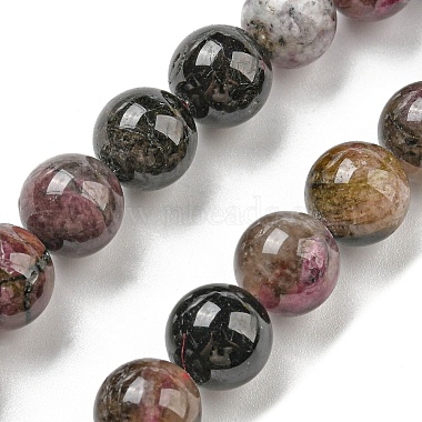 Natural Tourmaline Beads strands(G-C076-6mm-10)-2