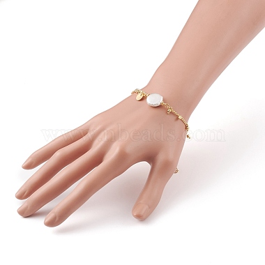 Bracelets à maillons en perle baroque naturelle keshi(BJEW-JB05803-04)-4