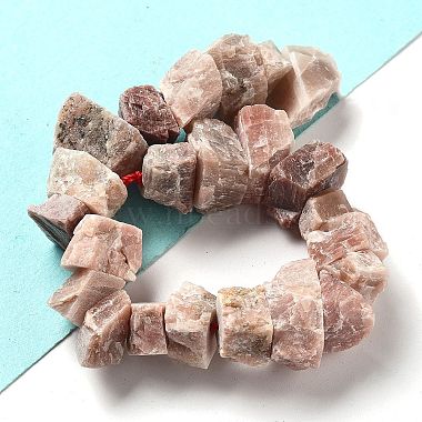 brins de perles de quartz fraise naturelle brute brute(G-P528-A17-01)-2