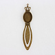 Antique Bronze Iron Bookmark Cabochon Settings(X-PALLOY-N0084-14AB-NF)-1