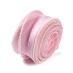 Fishtail Yarn Iridescent Ribbon for Bowknot Making, Gift Wrapping, Pearl Pink, 1-5/8 inch(40mm), about 9.84 Yards(9m)/Roll(OCOR-B004-03A-05)