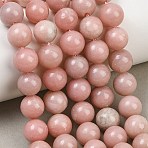 Natural Pink Opal Beads Strands, Smooth Round, 10~10.5mm, Hole: 1mm, about 38pcs/strand, 15.16''(38.5cm)(GG-CBAA3AB-04-10mm)