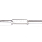 Non-Tarnish 304 Stainless Steel Chains, Paperclip Chains, Drawn Elongated Cable Chains, Soldered, Stainless Steel Color, 21x5x1mm(CHS-G017-09P)