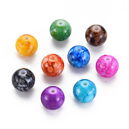 Baking Paint Opaque Acrylic Beads, Round, Mixed Color, 12x11.5mm, Hole: 2mm, about 510pcs/500g(MACR-S308-06E)