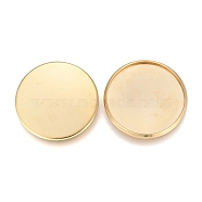 304 Stainless Steel Plain Edge Bezel Cups, Cabochon Settings, Flat Round, Golden, Tray: 25mm, 26.5x2mm(STAS-E460-10G-25MM)