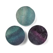 Natural Fluorite Cabochons, Flat Round, 20x8~12.5mm(G-K338-39D-04)