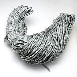 7 Inner Cores Polyester & Spandex Cord Ropes, with Patterns, for Rope Bracelets & Shoe Lace Cord Making, Cadet Blue, 4mm, about 109.36 yards(100m)/bundle, 420~500g/bundle(RCP-R006-008)