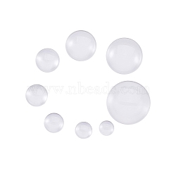 Transparent Glass Cabochons, Clear Dome Cabochon for Cameo Photo Pendant Jewelry Making, Clear, 100pcs/set(GGLA-CJ0001-01)