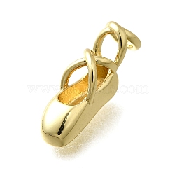 Brass Charms, Dancing Shoes, Rack Plating, Cadmium Free & Lead Free, Long-Lasting Plated, Real 18K Gold Plated, 19x9x6mm, Hole: 3x3.5mm(KK-P295-17G)