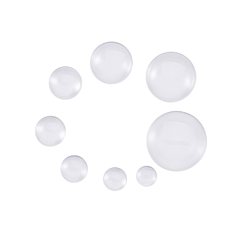 Transparent Glass Cabochons, Clear Dome Cabochon for Cameo Photo Pendant Jewelry Making, Clear, 100pcs/set