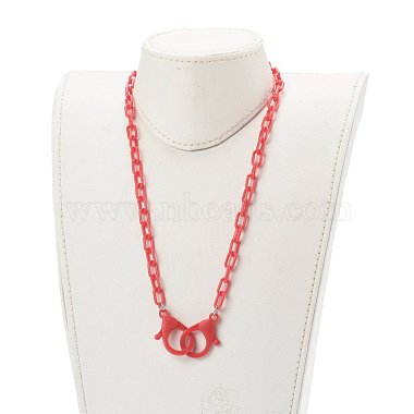 Personalized Opaque Acrylic Cable Chain Necklaces(NJEW-JN03432-07)-4