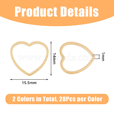 40Pcs 2 Colors 304 Stainless Steel Linking Ring(STAS-DC0015-24)-2