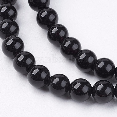 Brins de perles d'onyx noir naturel(G-H1567-6MM)-3
