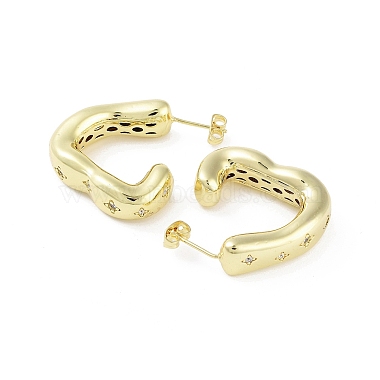 Boucles d'oreilles en laiton plaqué en rack(EJEW-B047-05G-04)-2