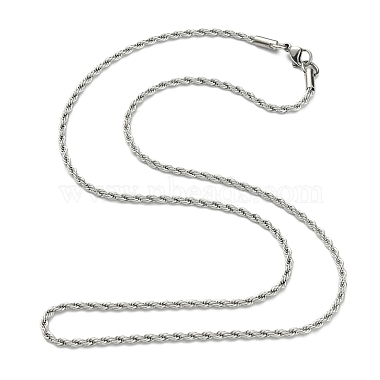 Twisted Stainless Steel Rope Chain Necklace Making(X-NJEW-507L-10)-2