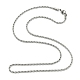Twisted Stainless Steel Rope Chain Necklace Making(X-NJEW-507L-10)-2